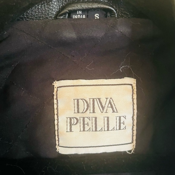 SOLD💔VTG 90s Baddie Black Leather Minimalist Model Off Duty Double Breasted Coat - Picture 2 of 8